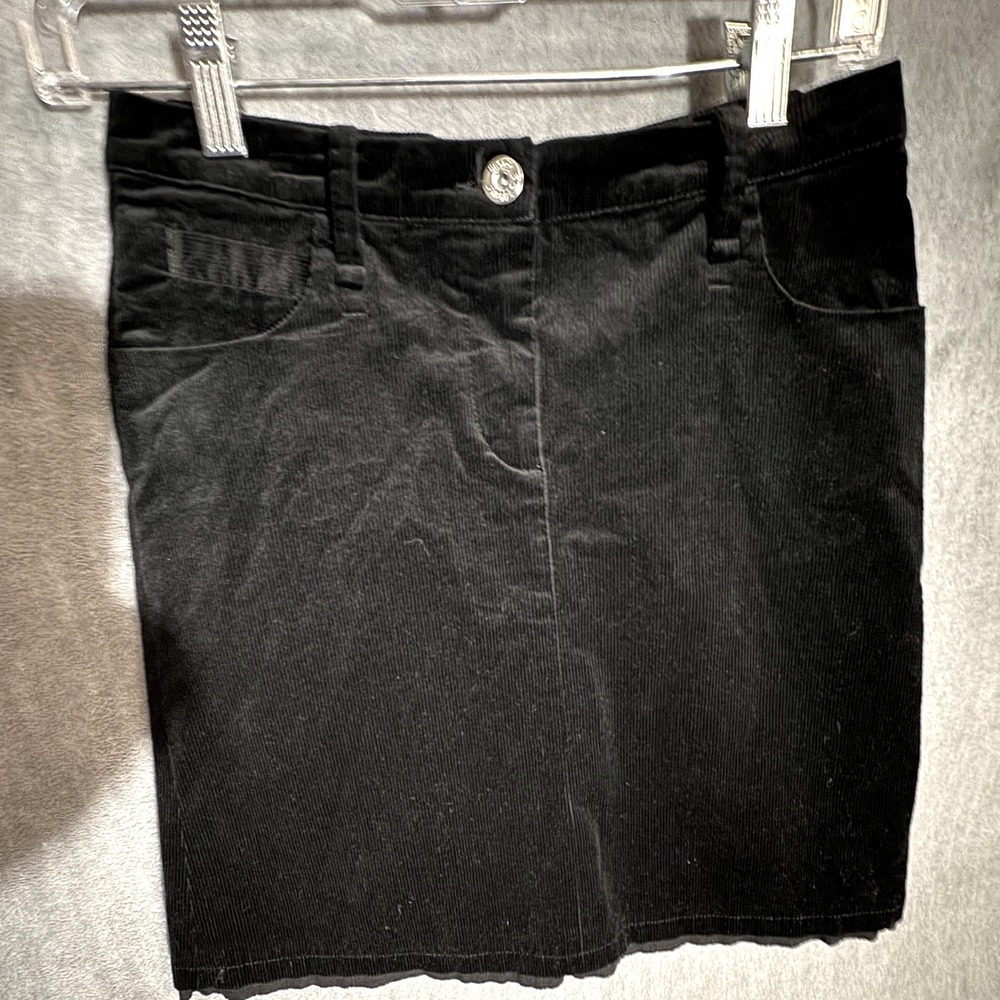D&G Junior Dolce & Gabbana Black Corduroy Mini Skirt Women Size 24/25